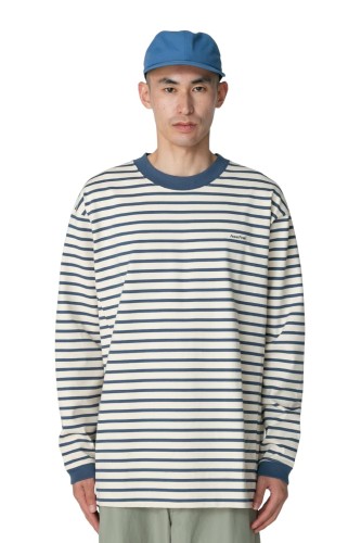 Heavy Cotton Border Long Sleeve T-Shirt