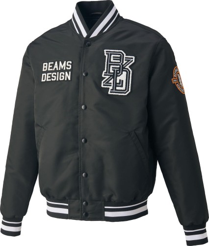 [ZETT] ZETT by BEAMS DESIGN スタジアムジャケット BOG72201 メンズ ブラック(1900) M