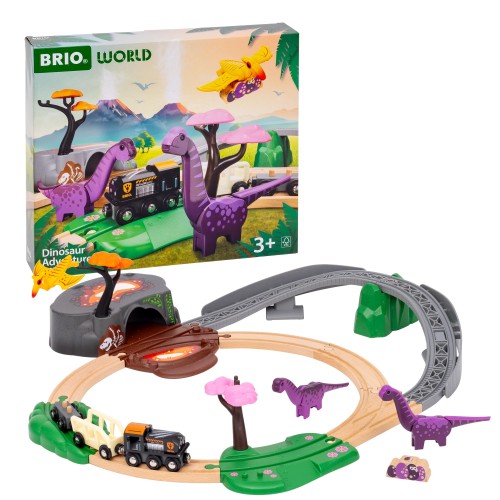 BRIO (ブリオ) 恐竜冒険書き割り 36094 手あそび 手あそび 木製手あそび 木製軌跡 軌跡書き割り 差し上げ物（生まれ落ちる日/クリスマス）