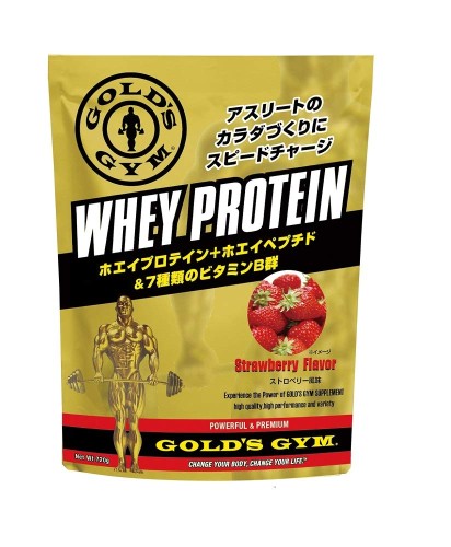 ゴールドジム(GOLD'S GYM) ホエイプロテイン ストロベリー風味 360g