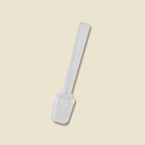 ケース販売HEIKO プラ角スプーン 9cm 透明 単袋 004513009 1ケース(100本入×100袋 合計10000本)