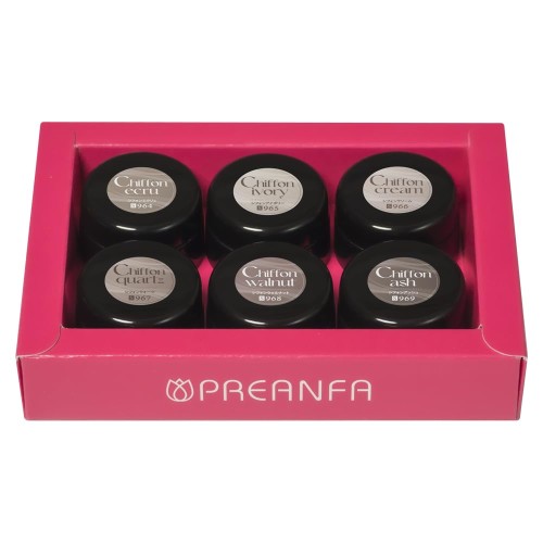 PRE GEL 色つやEX 地絹シフォン続きもの6色仕掛ける