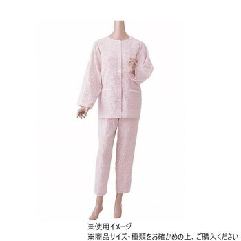 神戸生絲　婦人楽らくガーゼパジャマ(春夏用・長袖)M No.901 ローズ 花柄