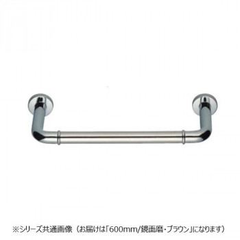 シロクマ　丸棒ニギリバー(60mm) 鏡面/ブラウン NO-700　（H60）600mm
