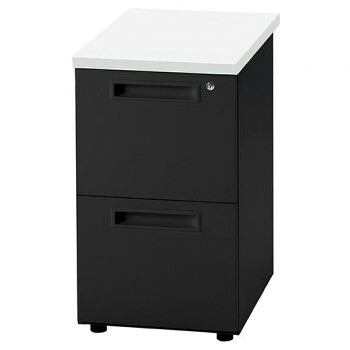 井上御金蔵売りわたす 事務所用速見表 2段 本体黒いこと/天板白いこと GSD-B047-2 WH