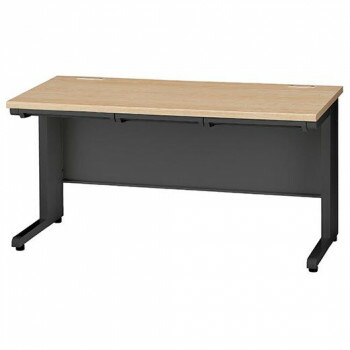 井上金庫販売 オフィス用テーブル W1400 本体BK/天板ナチュラル GSH-B147 NA