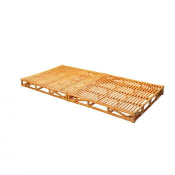 ラタン　すのこベッド　約100×200×13cm　LS202