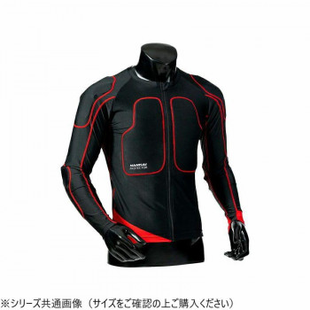 SDW-3059A プロテクターインナージャケット サマー (吸水速乾・抗菌) ブラック/レッド WL SDW3059A-WL