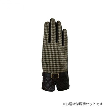 婦人用手袋 羊革コンビ手袋 22cm チャ(4) 001317021