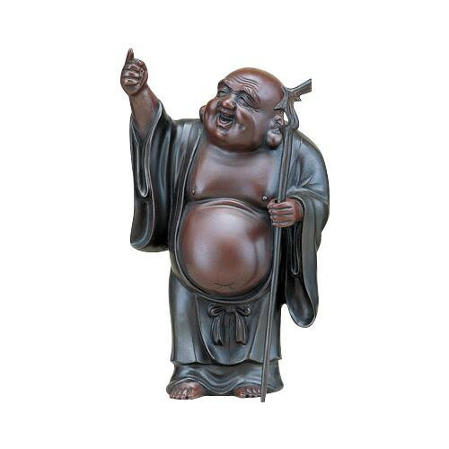 楽天市場】布袋さまの置物 月見布袋 10号 高岡銅器の置物 送料無料