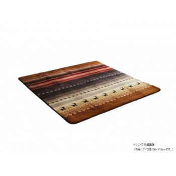 ラグ 洗える ギャベ 防音 ミックス 約200×250cm ホットカーペット対応 1271840303201