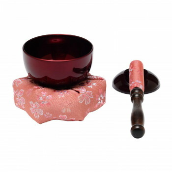 かのんりんセット りん2.0寸/りん棒4.0寸 六角布団2.5寸ピンク/茜 59g22583m8095