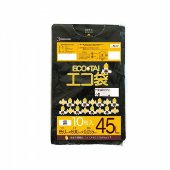 ECO TAI　エコ袋　45L LN-52 黒 10枚×50冊