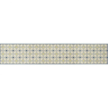 カキウチ ズレSTRONG キッチンマット240cm レトロ ブルー 45×240cm