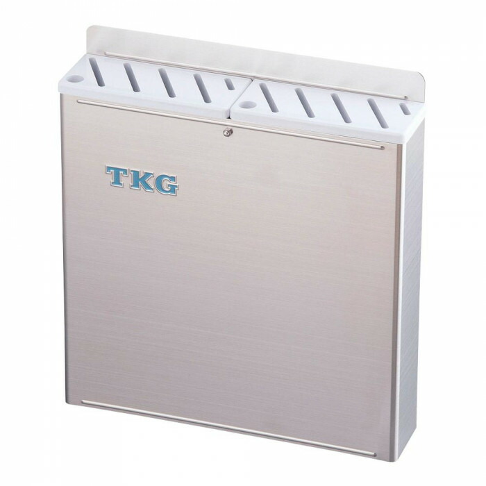TKG 18-8プラ板付 カラーナイフラック 大 Aタイプ AHU-69 白 7-0361-0101