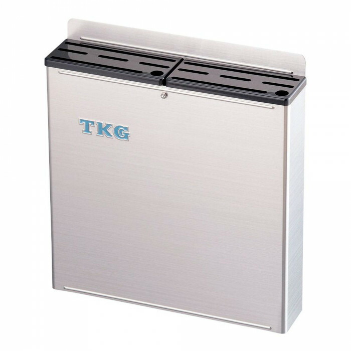 TKG 18-8プラ板付 カラーナイフラック 大 Bタイプ AHU-70 黒 7-0361-0206
