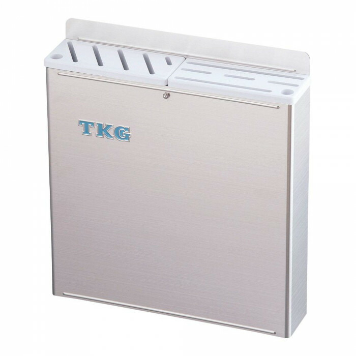 TKG 18-8プラ板付 カラーナイフラック 大 ABタイプ AHU-67 白 7-0361-0301
