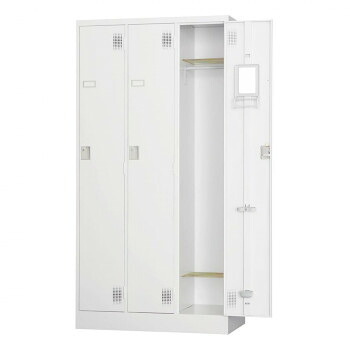 豊國工業 スタンダードロッカー3人用(シリンダー錠) TLK-S3 CN-85色(ホワイトグレー) 26,588円