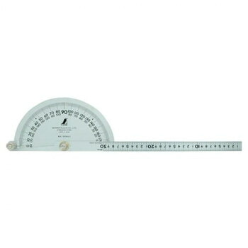 シンワ測定 プロトラクター No.300 シルバーφ210 竿目盛30cm 62898｜ライフ＆ビューティ