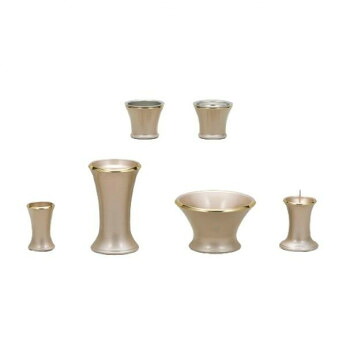 ALTE MEISTER アルテマイスター 仏具 カヌレ 6点セット 大 ベージュ 41207|ライフ&ビューティ