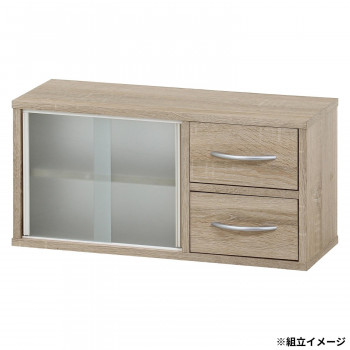 カウンター上収納ラック 60幅 オーク 52283
