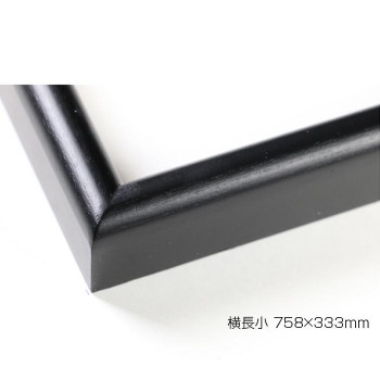 デッサン額　木製フレーム　横長　桜カマボコ　ブラック　横長小　758×333　アクリル 2個セット