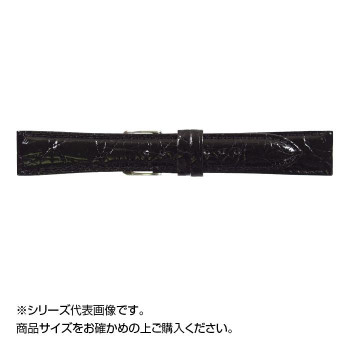 MIMOSA(ミモザ) 時計バンド DM腹ワニ 18mm ブラック (美錠:銀) WDM-A18