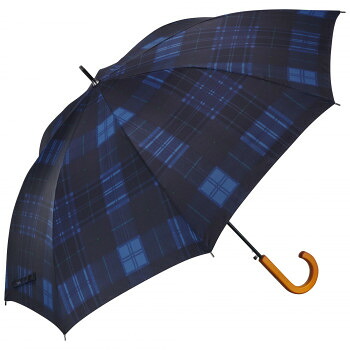 Waterfront ベーシックジャンプ木手 長傘 65cm タータンチェック ネイビー ネイビー U165-1138NV1-B3