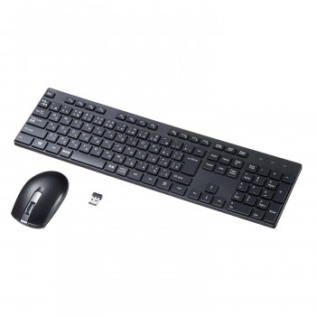 サンワサプライ 静音マウス付ワイヤレスキーボード SKB-WL39SETBK
