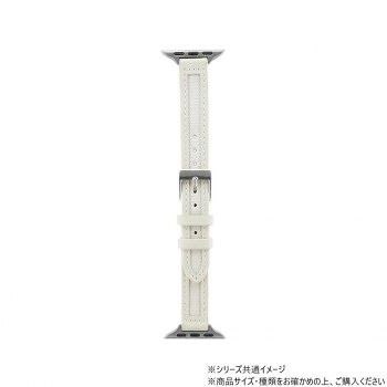 Apple Watch バンド CORVIN キャンバスMIXスリムレザーバンド アイボリー LN-AW41B42IV 5個セット