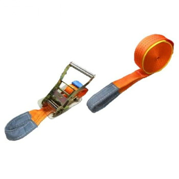 2本セット ラッシングベルト ワッカ 幅50mm 固定側0.5m 巻側7m rb-wk-0507-2p 15個セット