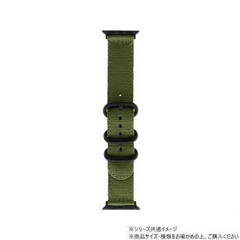 Apple Watch バンド CORVIN 3バックルナイロンバンド カーキ LN-AW41B38KA 6個セット