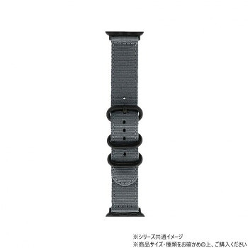 Apple Watch バンド CORVIN 3バックルナイロンバンド グレー LN-AW41B38GY 6個セット