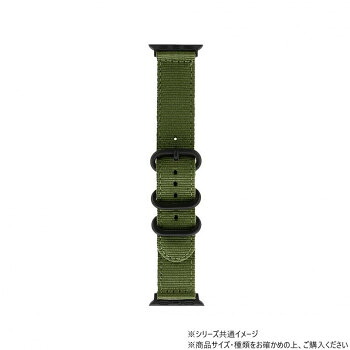 Apple Watch バンド CORVIN 3バックルナイロンバンド カーキ LN-AW49B20KA 6個セット