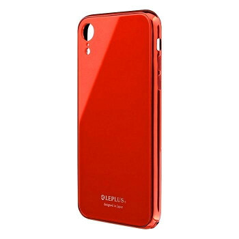 iPhoneXR 背面ガラスシェルケースSHELL GLASS PREMIUM レッド LP-IPMGSPRD 7個セット