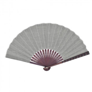 大西賢製販 Ripple 麻扇子 23cm グレー S22-ASA02 18個セット