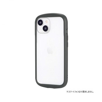 iPhone 15 耐衝撃ハイブリッドケース 「Cleary」 ダークグレー LN-IM23PLCGY 11個セット