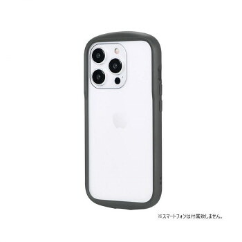 iPhone 15 Pro 耐衝撃ハイブリッドケース 「Cleary」 ダークグレー LN-IP23PLCGY 11個セット