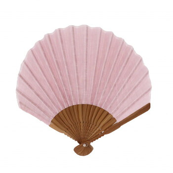 大西賢製販 Ripple シェル扇子 22cm 麻無地 ピンク SY19-AMU01 18個セット