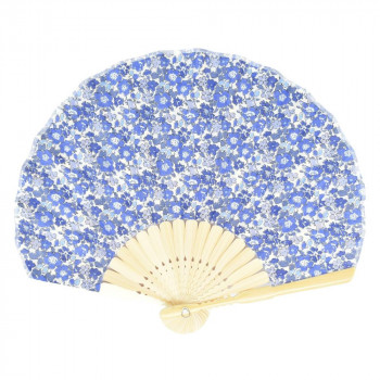 Ripple×LIBERTY シェル扇子 22cm LIBERTY 花柄 BL SY20-LIA02 18個セット