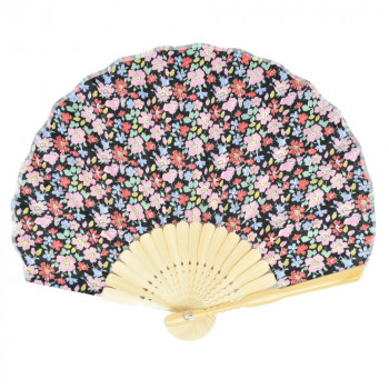 Ripple×LIBERTY シェル扇子 22cm LIBERTY 花柄 BK SY20-LIA05 18個セット