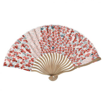 大西賢製販 Ripple 波骨布扇子 21cm 和小花 赤 NN19-A07 18個セット 24,167円