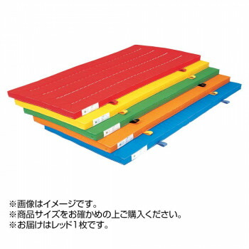 エコカラー合成スポンジマット 5cm厚仕上(スベラーズなし) 再生エステル レッド F363