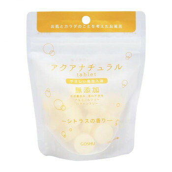 五洲薬品　入浴用化粧品　やさしい発泡入浴　アクアナチュラル　タブレット　無添加　シトラスの香り　125g(約5回分)　AN-C 38個セット