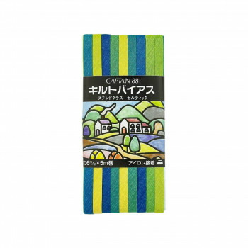 CAPTAIN88 キャプテン メタリック キルト バイアステープ 両折 6mm×5m巻 22 CP116 42個セット