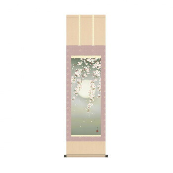 掛軸 緒方葉水 夜桜 44.5×164cm KZ2MA2-089|ライフ&ビューティ