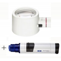 エッシェンバッハ 置き型ともし火ルーペ 上端＆LEDともし火仕掛ける 赤伝達ルート付 80粍Φ(3倍) 1559-94