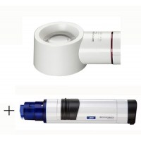 エッシェンバッハ 置き型ともし火ルーペ 上端＆LEDともし火仕掛ける 35粍Φ(10倍) 1550-74