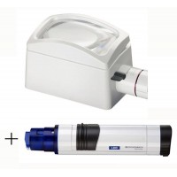 エッシェンバッハ 置き型ともし火ルーペ 上端＆LEDともし火仕掛ける ダブル水晶体付 50×100粍(3倍) 1580-64