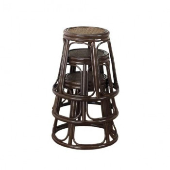 今枝バス発着場 Romantic Rattan 籐スタッキングスツール3個組 S56